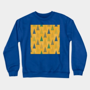 Gold Minimal Christmas Trees Crewneck Sweatshirt